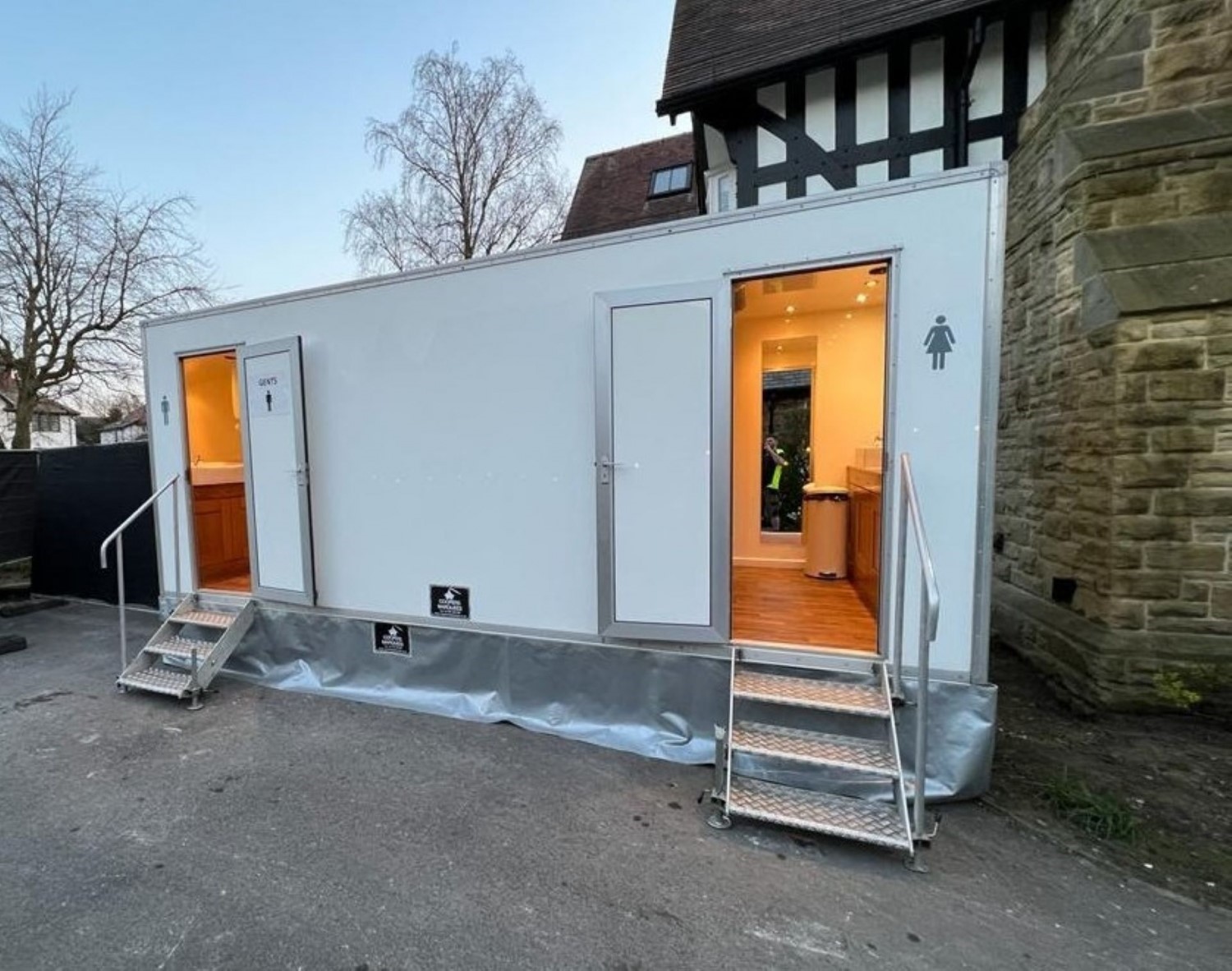 Luxury restroom trailer